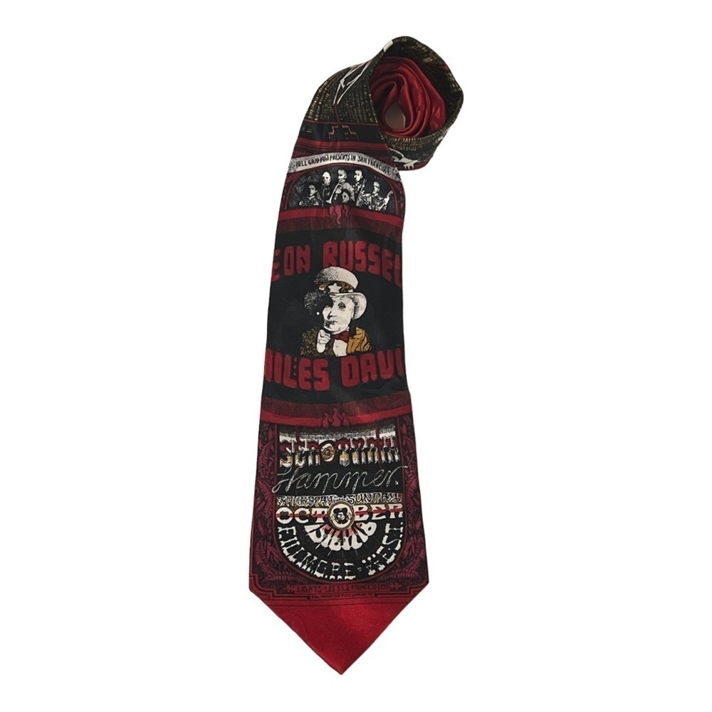 Vintage Silk Neck Tie The Fillmore Poster Little Uncle Sam Bill Graham No. 252